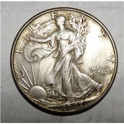 1947-D WALKING LIBERTY HALF DOLLAR XF-45