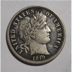 1910-D BARBER DIME AU