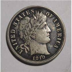 1910-D BARBER DIME AU