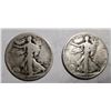 Image 1 : LOT OF 1918-S & 1929-D WALKER HALF DOLLARS G/VG (2 COINS)