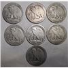 Image 2 : LOT OF SEVEN 1917-S OBV. WALKER HALF DOLLARS G/VG (7 COINS)