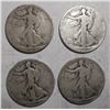 Image 1 : LOT OF FOUR 1928-S WALKER HALF DOLLARS G/VG (4 COINS)