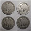 Image 2 : LOT OF FOUR 1928-S WALKER HALF DOLLARS G/VG (4 COINS)