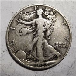 1929-D WALKING LIBERTY HALF DOLLAR F/VF