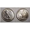 Image 2 : LOT OF TWO 1941 WALKER HALF DOLLARS AU-58 (2 COINS)