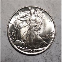 1943 WALKING LIBERTY HALF DOLLAR GEM BU