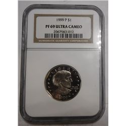 1999-P ANTHONY DOLLAR NGC PF-69 ULTRA CAMEO