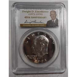 1971-S IKE DOLLAR PCGS PF-69 DCAMEO SILVER