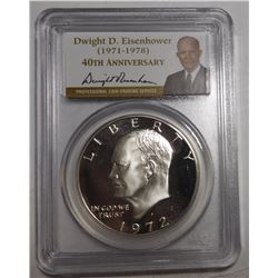1972-S IKE DOLLAR PCGS PF-69 DCAMEO SILVER