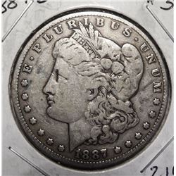 1887-O MORGAN DOLLAR VF-35