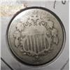 Image 1 : 1869 SHIELD NICKEL VG