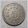 Image 2 : 1869 SHIELD NICKEL VF