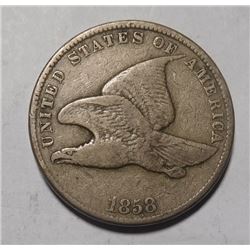 1858 FLYING EAGLE CENT FINE