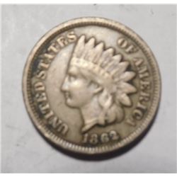 1862 CN INDIAN HEAD CENT FINE