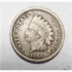 1861 INDIAN HEAD CENT VG/FINE