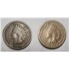 Image 1 : LOT OF 1864 BR & 1864 CN INDIAN HEAD CENTS G/VG (2 COINS)