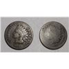 Image 1 : LOT OF TWO 1873 INDIAN HEAD CENTS GOOD (2 COINS)