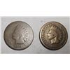 Image 1 : LOT OF 1874 & 1875 INDIAN HEAD CENTS GOOD (2 COINS)