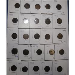 LOT OF  EIGHTY SIX MIXED DATE INDIAN HEAD CENTS GOOD-XF (86 COINS)