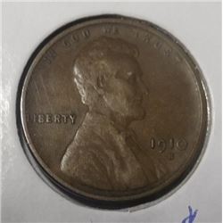 1910-S LINCOLN CENT FINE