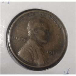 1911-S LINCOLN CENT VG