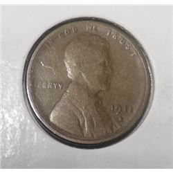 1911-S LINCOLN CENT G/VG