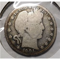 1901-O BARBER HALF DOLLAR GOOD