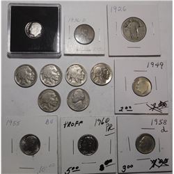 LOT OF MISC. COINS (13 TOTAL)