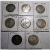 Image 1 : LOT OF EIGHT EARLY DATE WALKER HALF DOLLARS G/VG (8 NOTES)