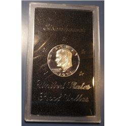 1973-S IKE PROOF 40% SILVER DOLLAR (BROWN IKE)