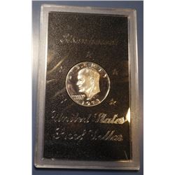 1973-S IKE PROOF 40% SILVER DOLLAR (BROWN IKE)