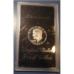 1973-S IKE PROOF 40% SILVER DOLLAR (BROWN IKE)