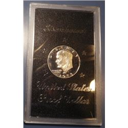 1973-S IKE PROOF 40% SILVER DOLLAR (BROWN IKE)