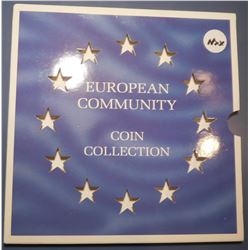 EUROPEAN COIN COLLECTION IN BOX (12 COINS)