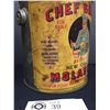 Image 2 : Vintage Chef Friend 74 oz New Orleans Molasses Tin. Nabob Food Products. Vancouver Canada. Missing t