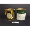 Image 2 : 2 Vintage Empress Tins. One Pure Raspberry Jam Other OnePure Honey 4 lb Tin. Empress Manufacturing C