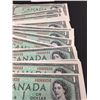 Image 2 : 50 1954 In Sequence Uncirculated Bank of Canada $1 Bank Notes