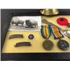 Image 2 : WWI Lof of Canadian Military Medals. Shoulder Badges, a WWI Military Spoon. The Medals are to the 43