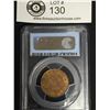 Image 2 : Canada Large Cent 1 Penny Coin from 1914  Graded by PCGS as MS63 RB