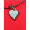 Image 2 : Turquoise and Sterling Silver Heart Necklace