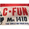 Image 4 : Vintage C-Fun. "Mr 1410 The Smile on Your Dial in Vancouver" Flag. 1970's Flag is 33" L x 19" H. A N