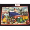 Image 1 : 1950's Retro Vintage Tinplate Painting Set Box. Made in England. Nice Graphics. 14" w x 9.5" d In Ve