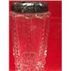 Image 2 : Crystal Flower Vase with a Sterling Silver Rim. Hallmarked. 6" H x 2.5" W