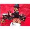 Image 2 : Antique Marx Charlie McCarthy Benzine Buggy. Wind Up Tin Toy Crazy Car. 1938 Car Complete. Wind Up D