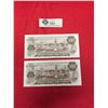 Image 2 : 2 Bank of Canada 1975 $100 Banknotes in Sequence. In Good Shape