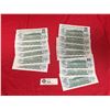 Image 2 : 15 Bank of Canada 1973 $1 Bank Notes All in Good Shape. Not in Sequence