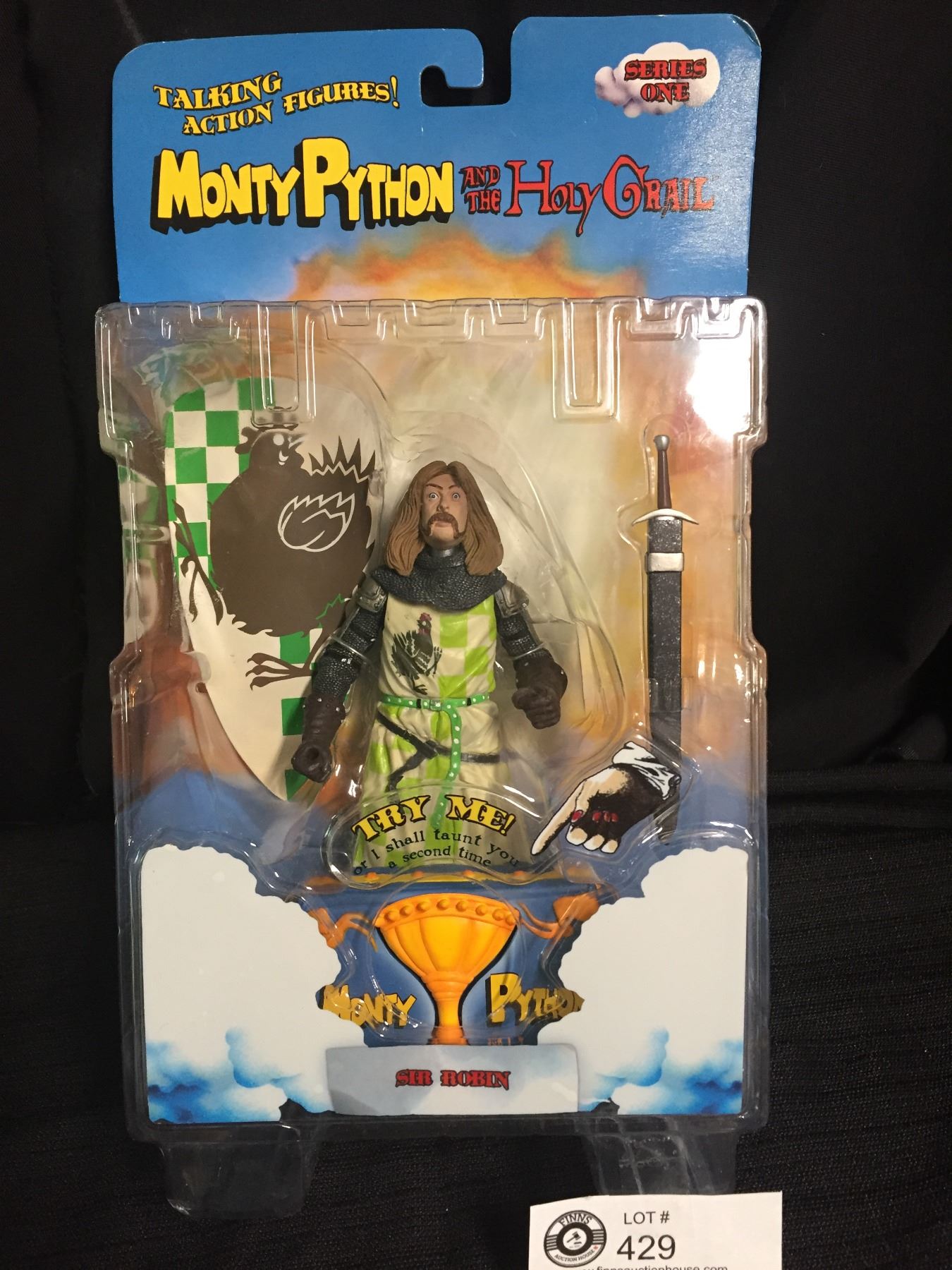 Monty Python Figure Monty Python and The Holy Grail Talking Action Figure. Sir Robin. New ...