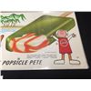 Image 2 : Vintage " A Frozen Treat From Popsicle Pete" Freezer Door Sign.17.5" w x 7.5" H Wrapped in Plastic f