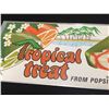 Image 3 : Vintage " A Frozen Treat From Popsicle Pete" Freezer Door Sign.17.5" w x 7.5" H Wrapped in Plastic f