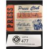 Image 1 : A Hard to Find 1952 Vanouver Press Club Press Pass